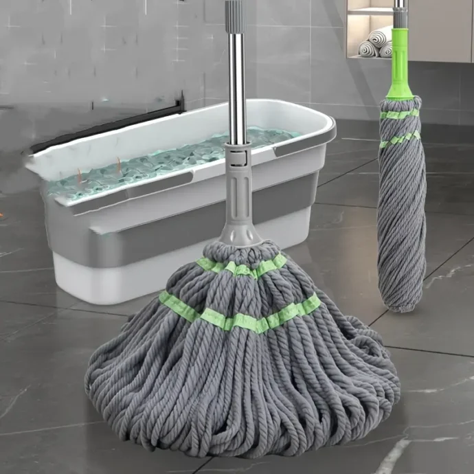 ممسحة ذات مقبض معدني منظف للأرضيات ، تصميم سريع للشطف والتجفيف – Image 5